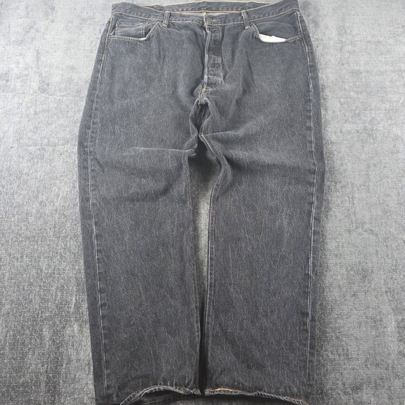 Levi's Other - Levis 501xx Jeans Mens 42x32 (Fits 40x30) Faded Black Button Fly 100% Cotton Emo